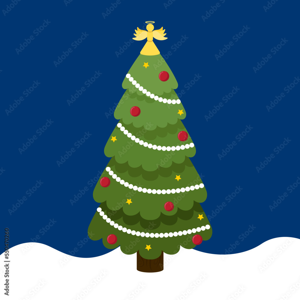Christmas tree vector illustration background graphics for the winter holidays