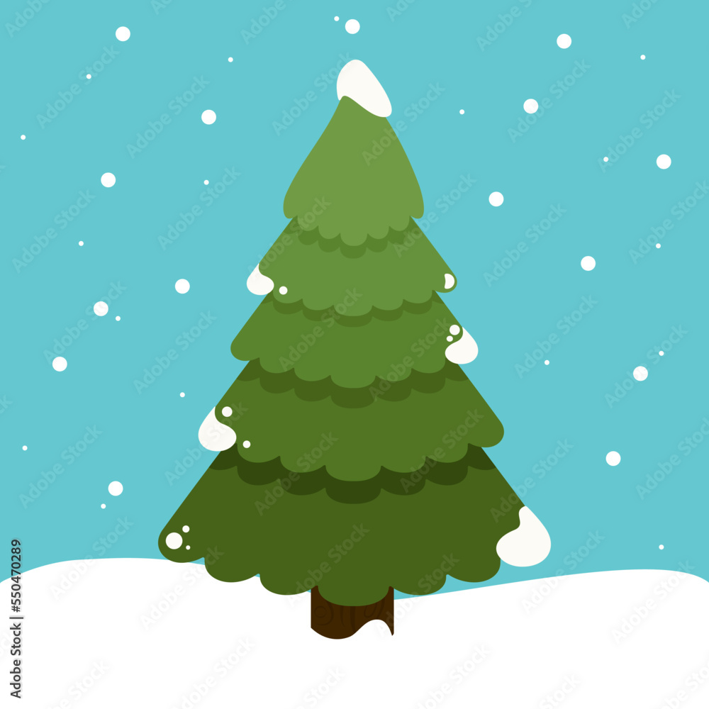 Christmas tree vector illustration background graphics for the winter holidays Christmas tree vector illustration background graphics for the winter holidays