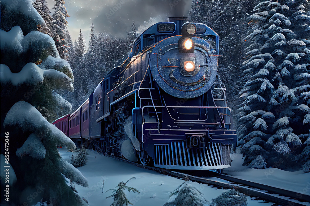 Polar Express Train Stock Illustration | Adobe Stock