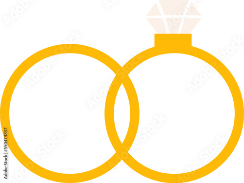 Golden wedding ring illustration