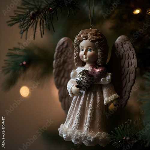 Foto christmas angel on the tree