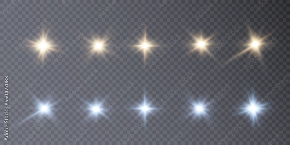 Set of shining golden stars isolated on transparent background. Effects, glare, lines, glitter, explosion, golden light. vector PNG for design and illustrations Set of shining golden stars isolated on transparent background. Effects, glare, lines, glitter, explosion, golden light. vector PNG for design and illustrations