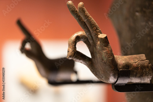 Schilderij op canvas Ancient hand of buddha, Lampoon, Thailand