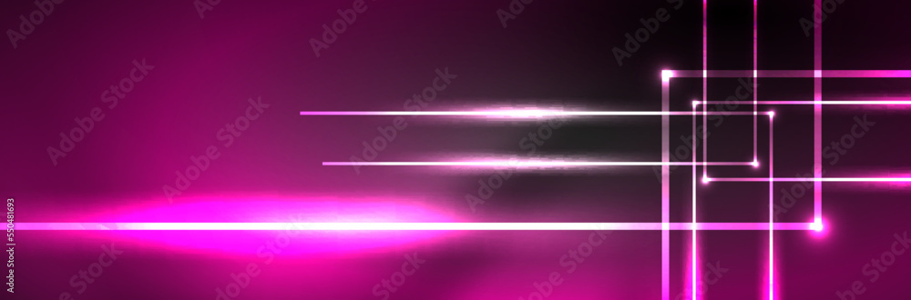 custom made wallpaper toronto digitalShiny neon lights, dark abstract background with blurred magic neon light curved lines