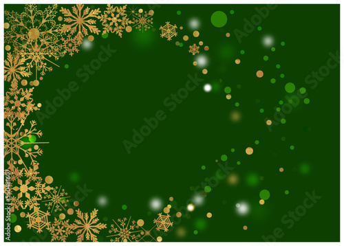 クリスマス_グリーン背景