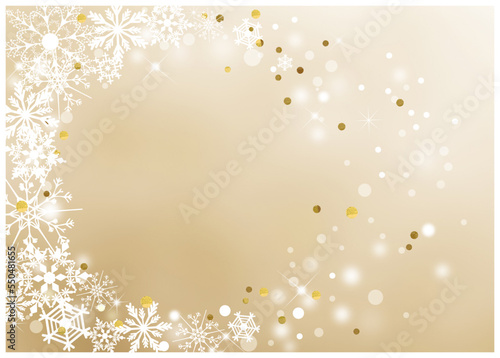 クリスマス_淡いゴールド背景