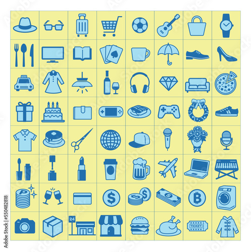 product of life icon set, vector illustration.
simple symbol illustration for online shop