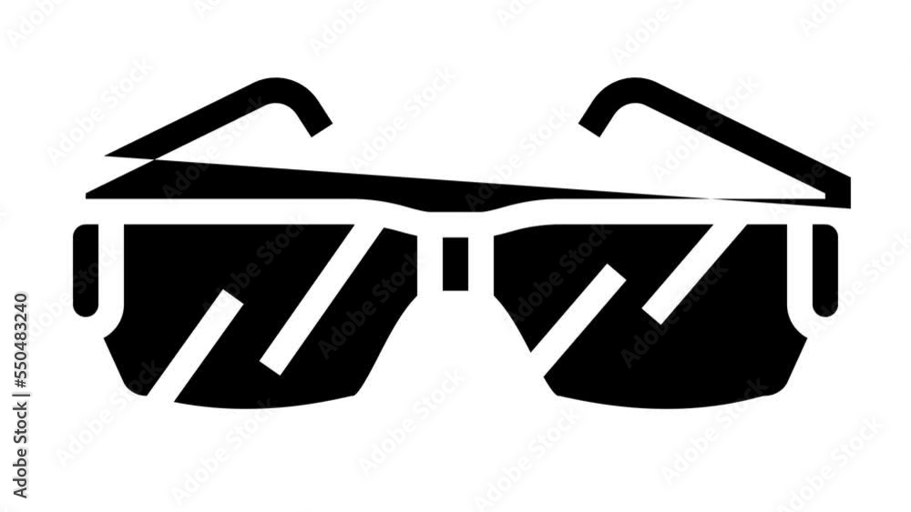 computer glasses line icon animation computer glasses line icon animation