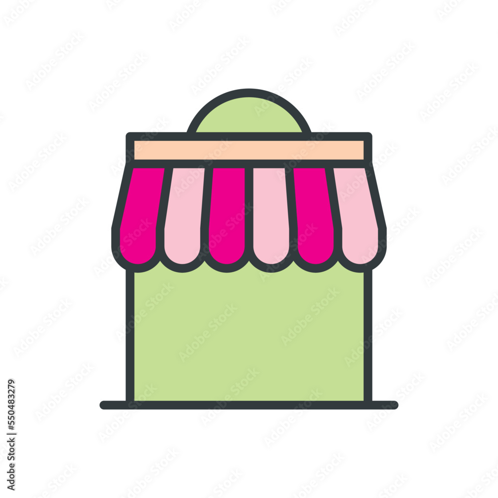 Online shop store icon vector design templates