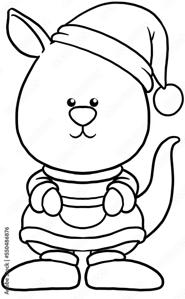 cute christmas cartoon animal character clipart coloring cute christmas cartoon animal character clipart coloring