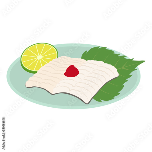 鱧の湯引きのイラスト