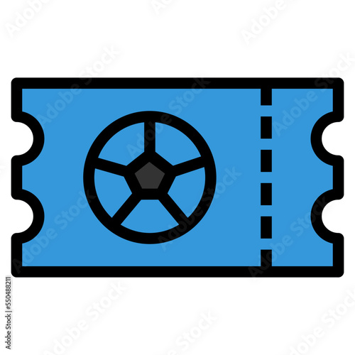 ticket filled outline icon