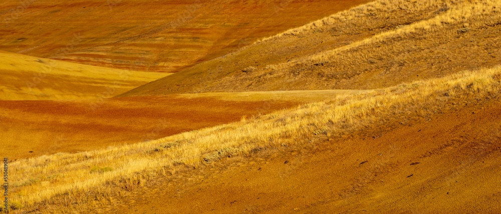 Fototapeta premium Hill Detail at Painted Hills Overlook in John Day Fossil Beds National Monument