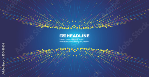 Colorful ray symmetry extends forward the Internet technology vector background