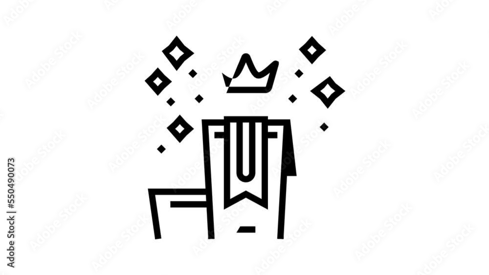 win pedestal line icon animation win pedestal line icon animation