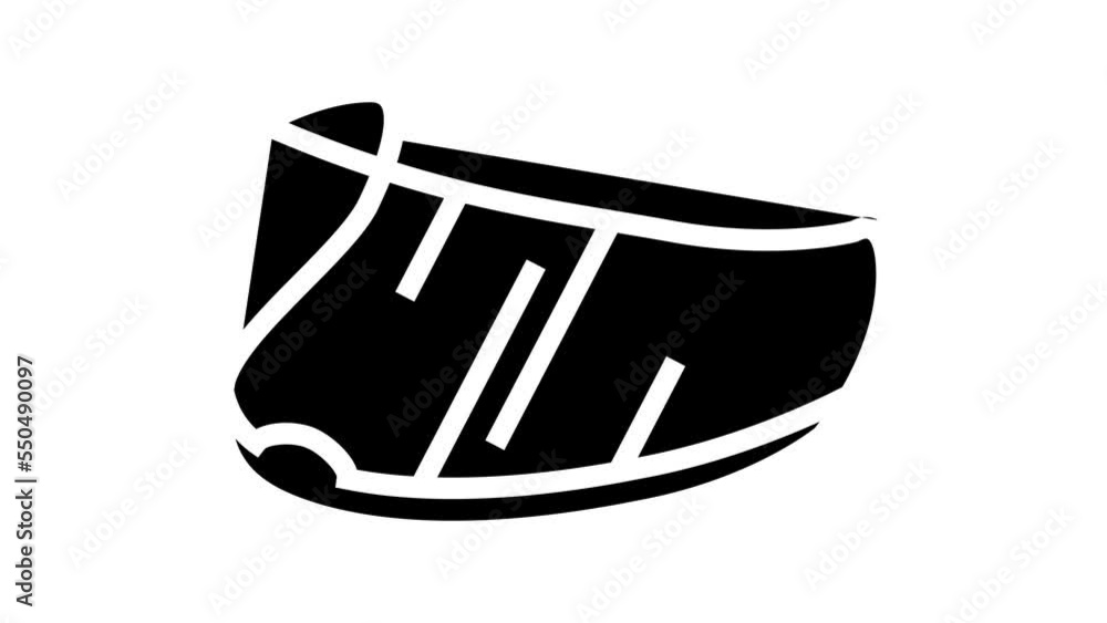 face shield motorcycle accessory line icon animation face shield motorcycle accessory line icon animation