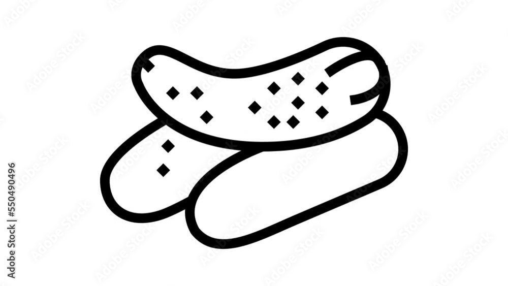 pickle cucumber line icon animation pickle cucumber line icon animation