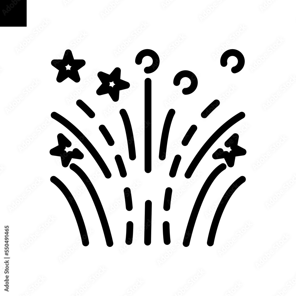 Obraz premium firework icon vector
