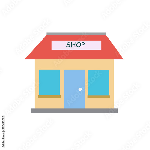 shop isolated vector illustration