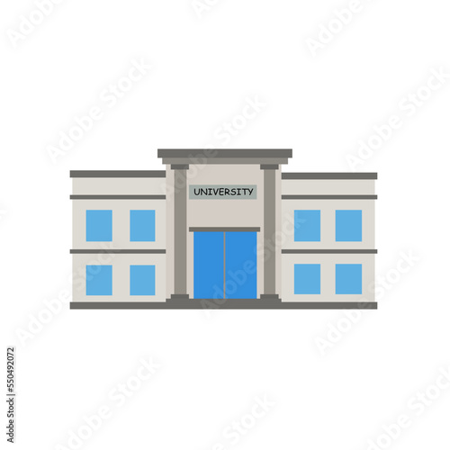 university building isolated vector illustration