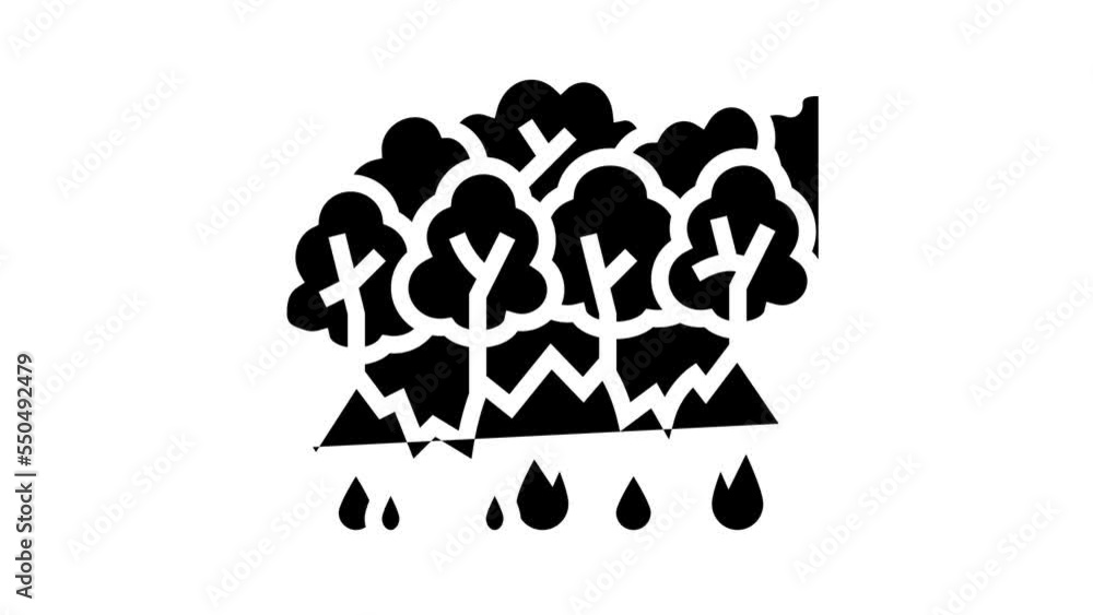 tree fire glyph icon animation tree fire glyph icon animation