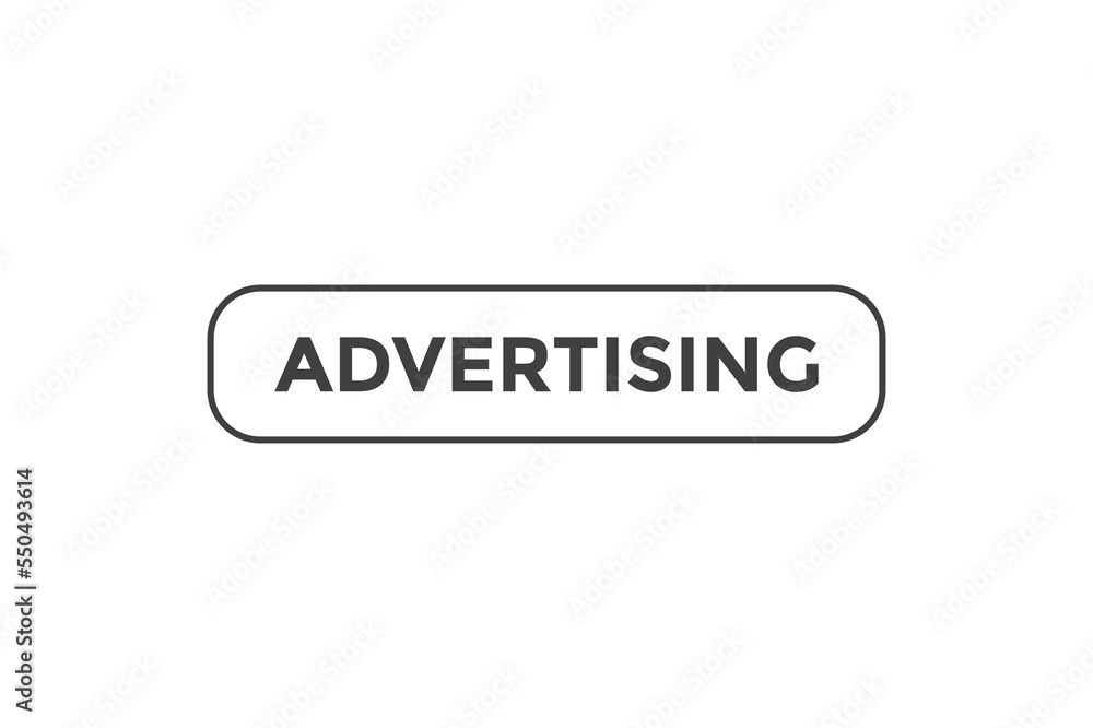 Advertising button. web banner template Vector Illustration

