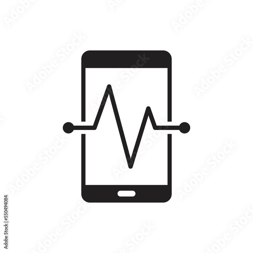 Mobile phone diagnostic icon design. isolated on white background. vector illustration