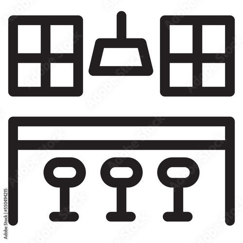 Chair Furniture House Interior Lamp Table Window