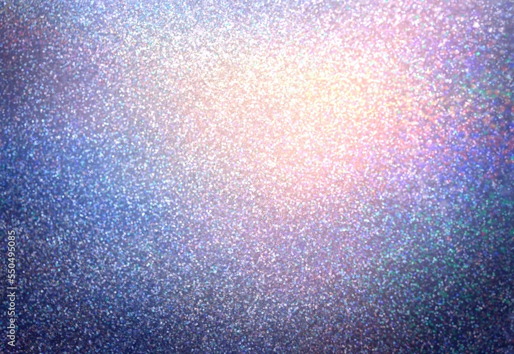 Shimmer blue iridescent texture. Glittering frosted empty background. 