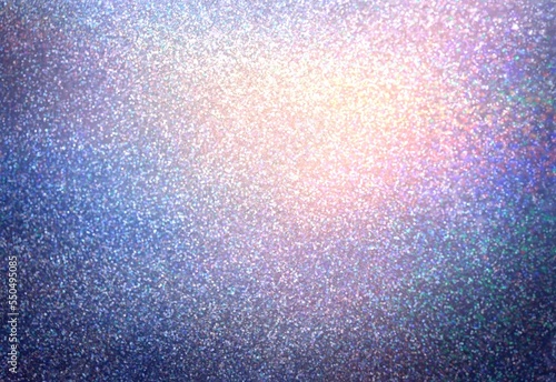 Shimmer blue iridescent texture. Glittering frosted empty background. 