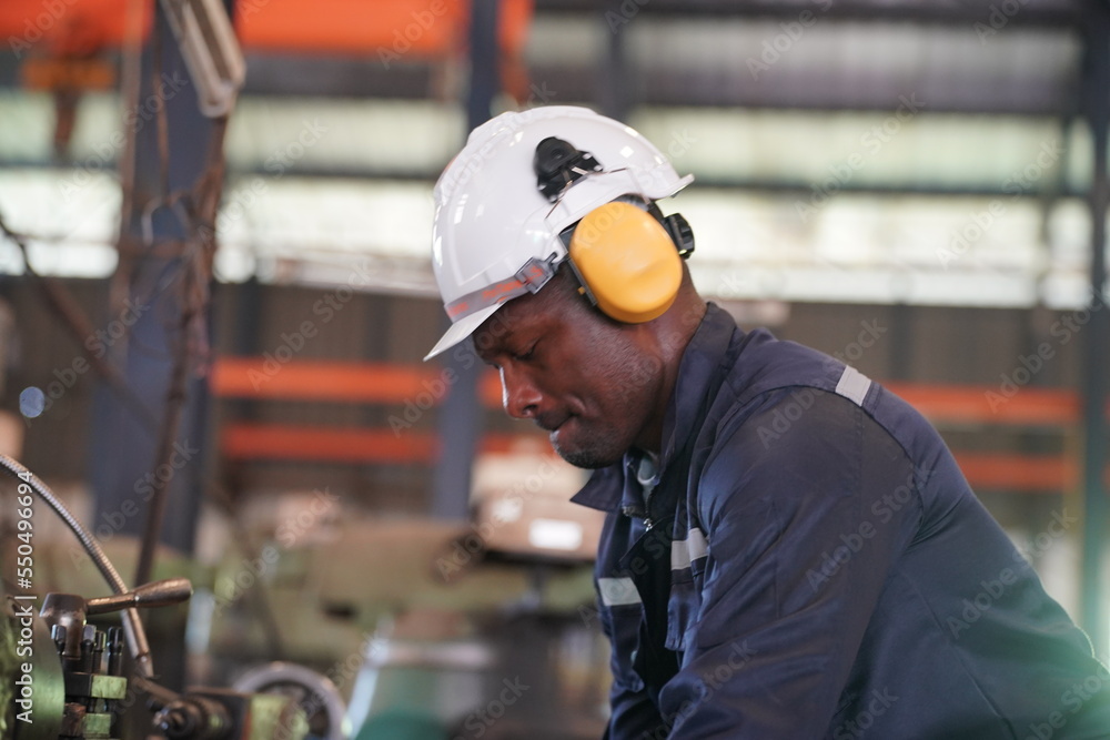 Professional heavy industry worker at factory Professional heavy industry worker at factory