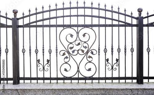 Konstfotografi Wrought Iron Fence on transparent background png