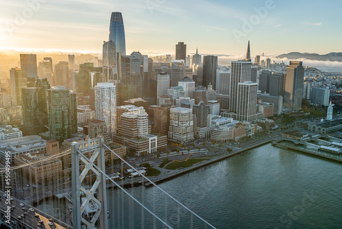 Aerial shots over the San Francisco