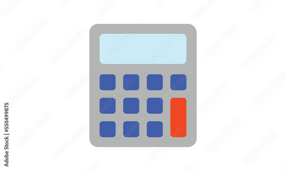 Calculator flat web icon. Simple calculator sign vector design. Minimalist calculator icon for web flat style isolated on white background. Calculator logo clipart. School supplies symbol icon Calculator flat web icon. Simple calculator sign vector design. Minimalist calculator icon for web flat style isolated on white background. Calculator logo clipart. School supplies symbol icon