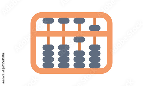 Abacus flat icon for web. Simple abacus flat sign vector design. Minimalist abacus web icon isolated on white. Chinese wooden abacus logo clipart. School supplies symbol icon