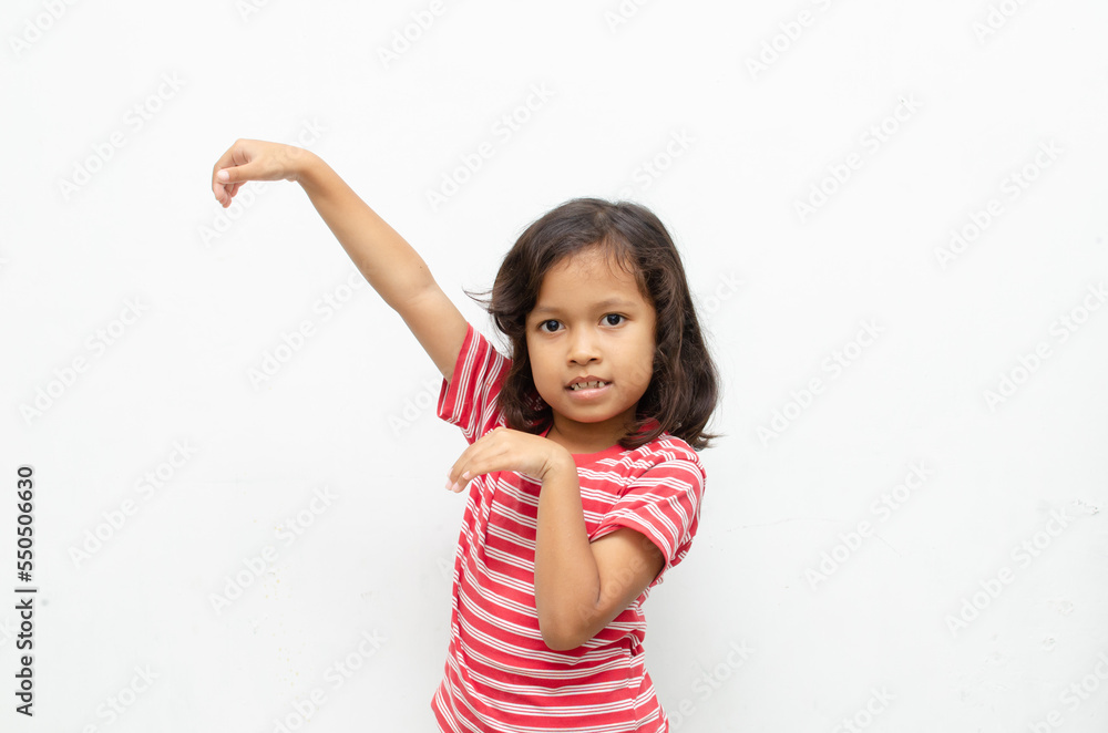 happy smilling asian little girl pose cheerfully with happy surprised expression happy smilling asian little girl pose cheerfully with happy surprised expression
