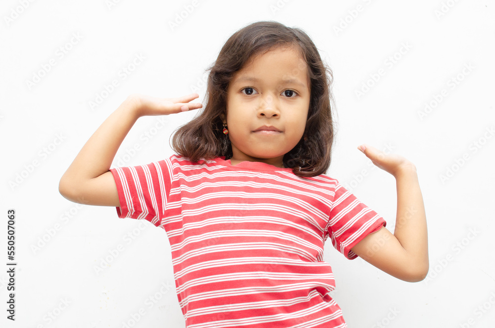 happy smilling asian little girl pose cheerfully with happy surprised expression happy smilling asian little girl pose cheerfully with happy surprised expression