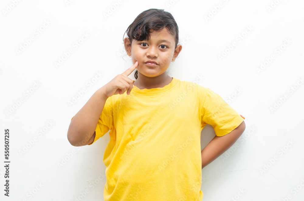 happy smilling asian little girl pose cheerfully with happy surprised expression happy smilling asian little girl pose cheerfully with happy surprised expression