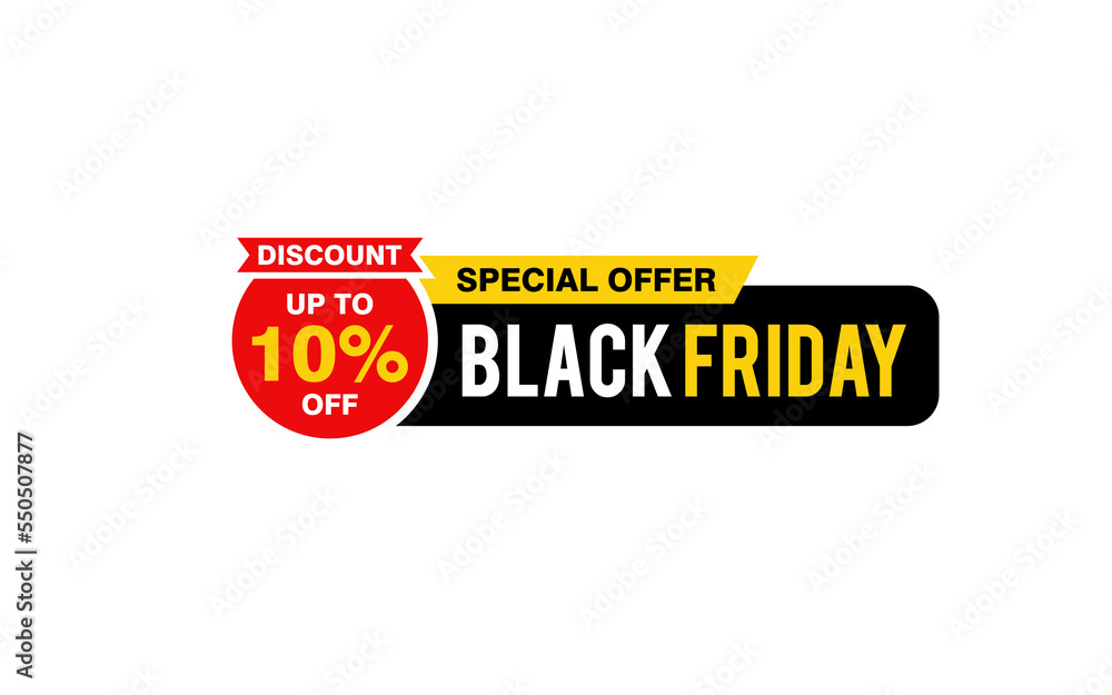 10 Percent discount black friday offer, clearance, promotion banner layout with sticker style. 10 Percent discount black friday offer, clearance, promotion banner layout with sticker style.