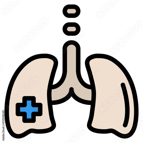 lungs respiration pulmonary medical icon