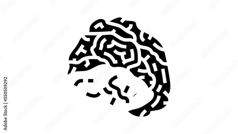 chaga mushroom glyph icon animation chaga mushroom glyph icon animation