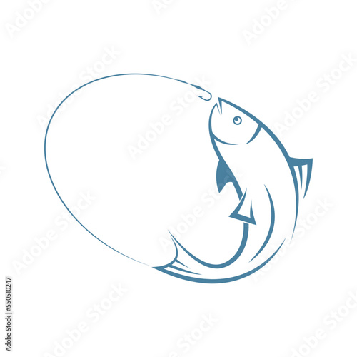 Fishing logo icon design