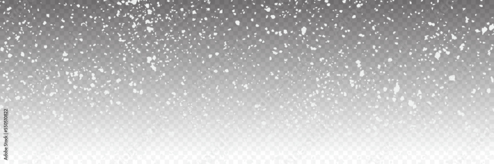 Seamless realistic falling Snow Isolated on transparent background vector illustration. Vector snow overlay. Realistic snowfall background isolated on transparent. Stock illustration Seamless realistic falling Snow Isolated on transparent background vector illustration. Vector snow overlay. Realistic snowfall background isolated on transparent. Stock illustration