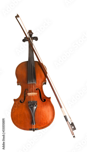 Violin with Bow  Isolated