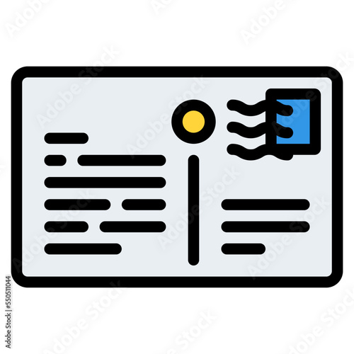 postcard write memory story icon