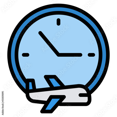 travel time trip flight icon