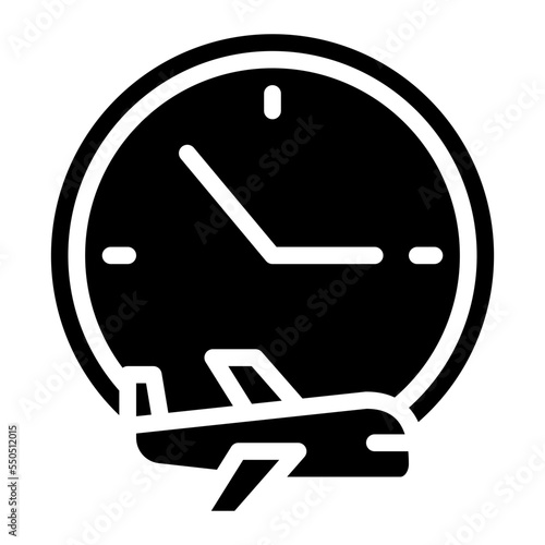 travel time trip flight icon