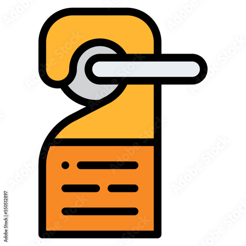 door hanger hotel travel icon