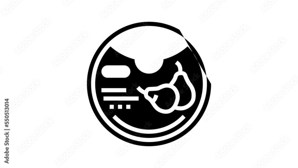candy pear glyph icon animation candy pear glyph icon animation