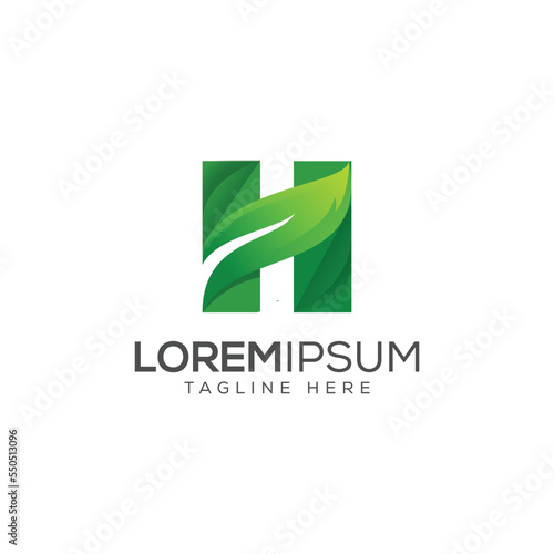 Abstract H letter logo design template